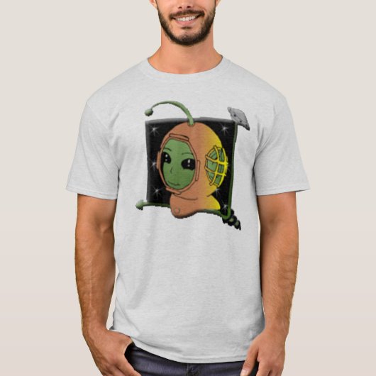 Green Alien Army Soldier T-shirt (Voorkant)
