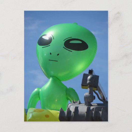 Green Alien Briefkaart (Voorkant)