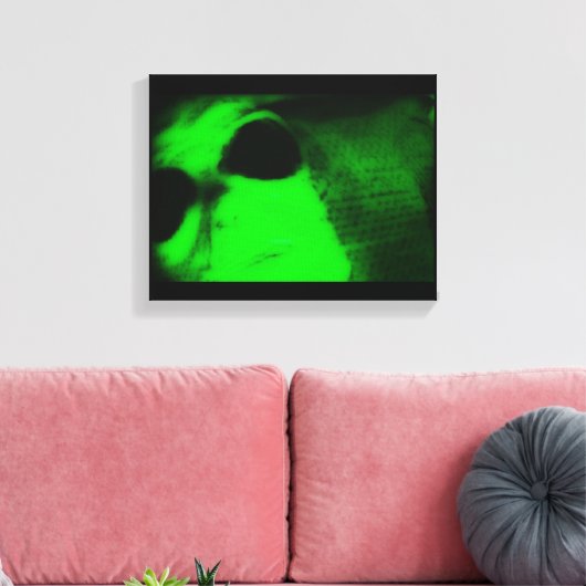 Green Alien Canvas Afdruk (Insitu (Woonkamer))