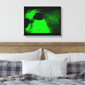Green Alien Canvas Afdruk (Insitu (Slaapkamer))