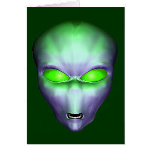 Green Alien Face