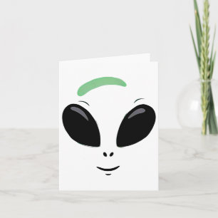 Green Alien Face Halloween kostuum Kaart