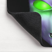Green Alien Face Muismat (Hoek)
