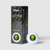 Green Alien Good Luck Golf Ball Golfballen (Verpakking)