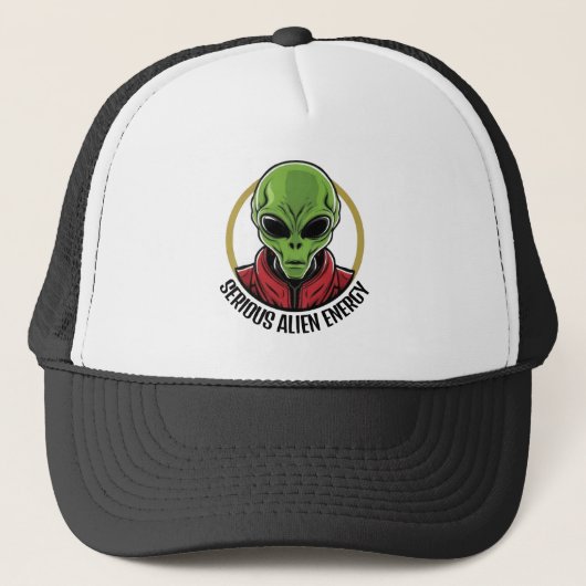Green Alien Hat Trucker Pet (Voorkant)