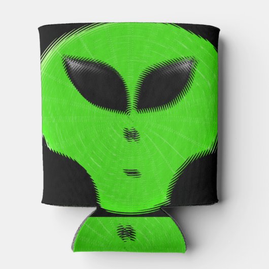 Green Alien Head Blikjeskoeler (Achterkant)