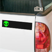 Green Alien Head Bumpersticker (Op Truck)
