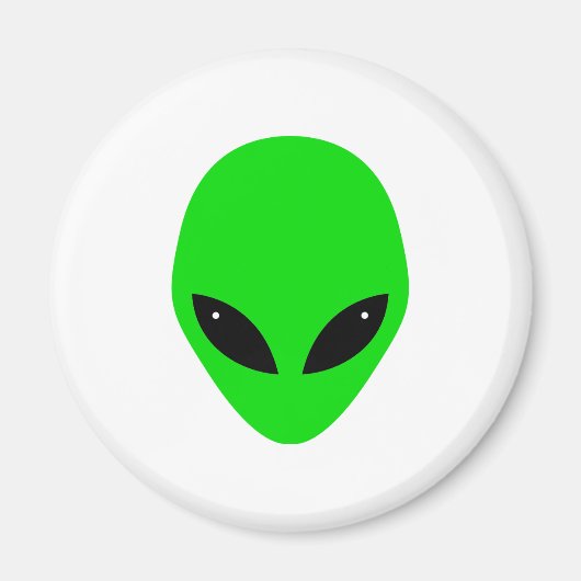 Green Alien Head Magneet (Voorkant)