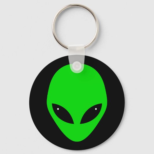 Green Alien Head Sleutelhanger (Voorkant)