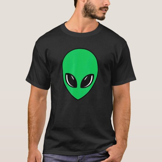 Green Alien Head T-shirt (Voorkant)