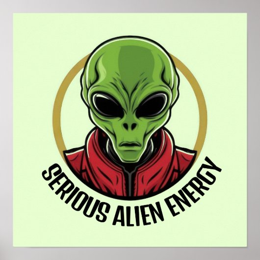 Green Alien Poster (Voorkant)
