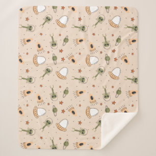 Green Alien Sherpa Deken
