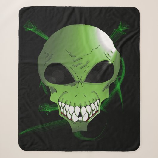 Green alien Sherpa deken (Voorkant)