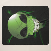 Green alien Sherpa deken (Voorkant (horizontaal))