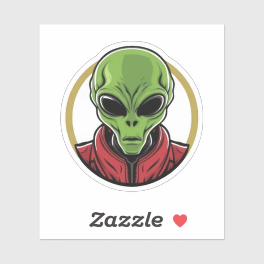 Green Alien Sticker (Vel)