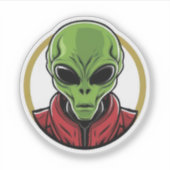 Green Alien Sticker (Voorkant)