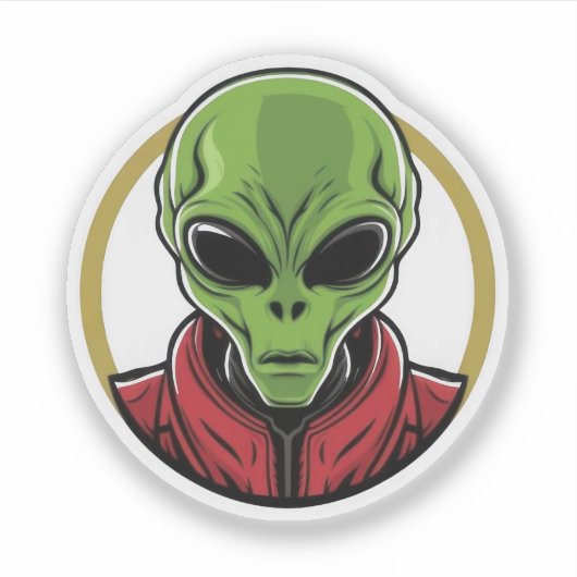 Green Alien Sticker (Voorkant)
