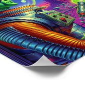 Green Aliens Can't Aim Poster (Hoek)