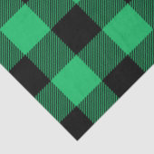Green and Black Buffalo Check Gingham Holiday Tissuepapier (Detail)