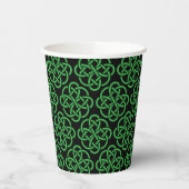 Green and Black Celtic Shield Knot Papieren Bekers