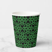 Green and Black Celtic Shield Knot Papieren Bekers