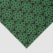 Green and Black Celtic Shield Knot Tissuepapier (Detail)