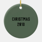 Green and Black Pontoon Boat Ornament (Achterkant)