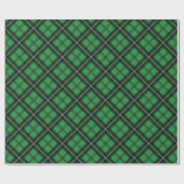 Green and Black Pset Tartan Cadeaupapier (Vlak)