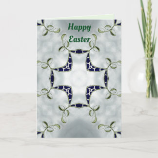 Green and Blue Easter card pattern ~ Feestdagen Kaart
