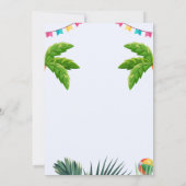 Green and Blue Illustrative Pool Party Kaart (Achterkant)