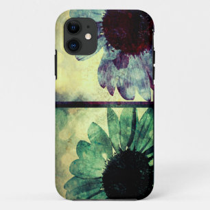 Green and Blue Sunflower Art iPhone 5 Hoesje