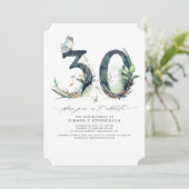 Green and Gold 30th Birthday Invitation (Debout devant)