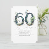 Green and Gold 60e anniversaire Invitation (Debout devant)