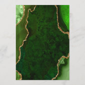 Green and Gold Agate Wedding Menu (Dos)