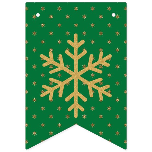 Green and Gold Christmas Vlaggetjes (Eerste vlag)