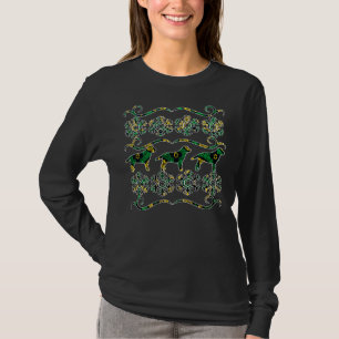 Green and Gold Labrador Ugly kerstSweater T-shirt