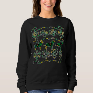 Green and Gold Labrador Ugly kerstSweater Trui