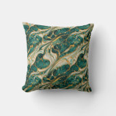Green and Gold Marble Throw Pillow Kussen (Voorkant)