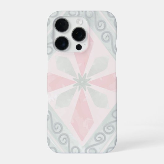 Green and pink pastel diamond pattern iPhone hoesje (Achterkant)