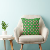 Green and Pink Polka Dot Pillow Kussen (Stoel)