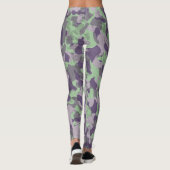 green and purple camo abstract leggings (Achterkant)