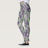 green and purple camo abstract leggings (Links)