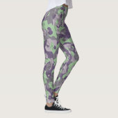 green and purple camo abstract leggings (Rechts)