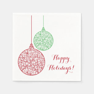 Green and Red Kerstversients Paper Napkin-set Servetten