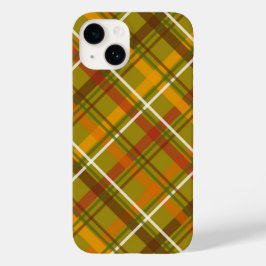 Green and Red Plaid Print Scottish Tartan  Case-Mate iPhone 14 Hoesje