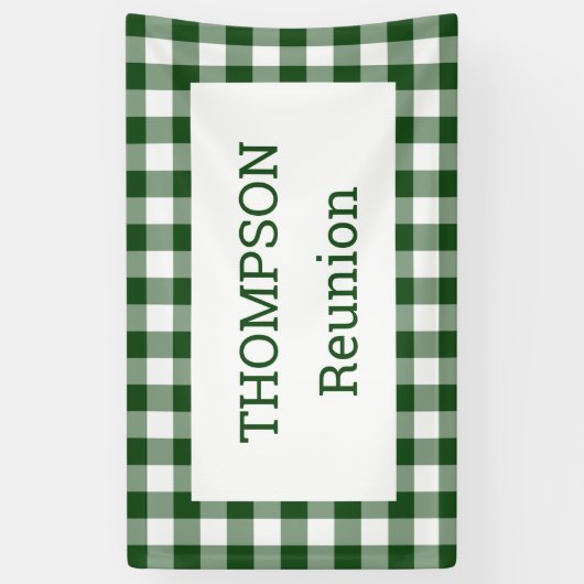 Green and White Buffalo Check Reunion Party Spandoek (Verticaal)