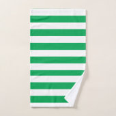 Green and White Cabana Stripes (Serviette à main)