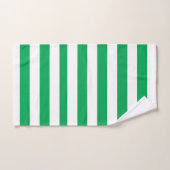 Green and White Cabana Stripes (Serviette à main)