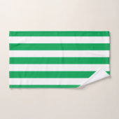 Green and White Cabana Stripes  (Serviette à main)