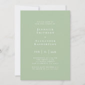 Green and White Elegant Wedding Invitation (Devant)